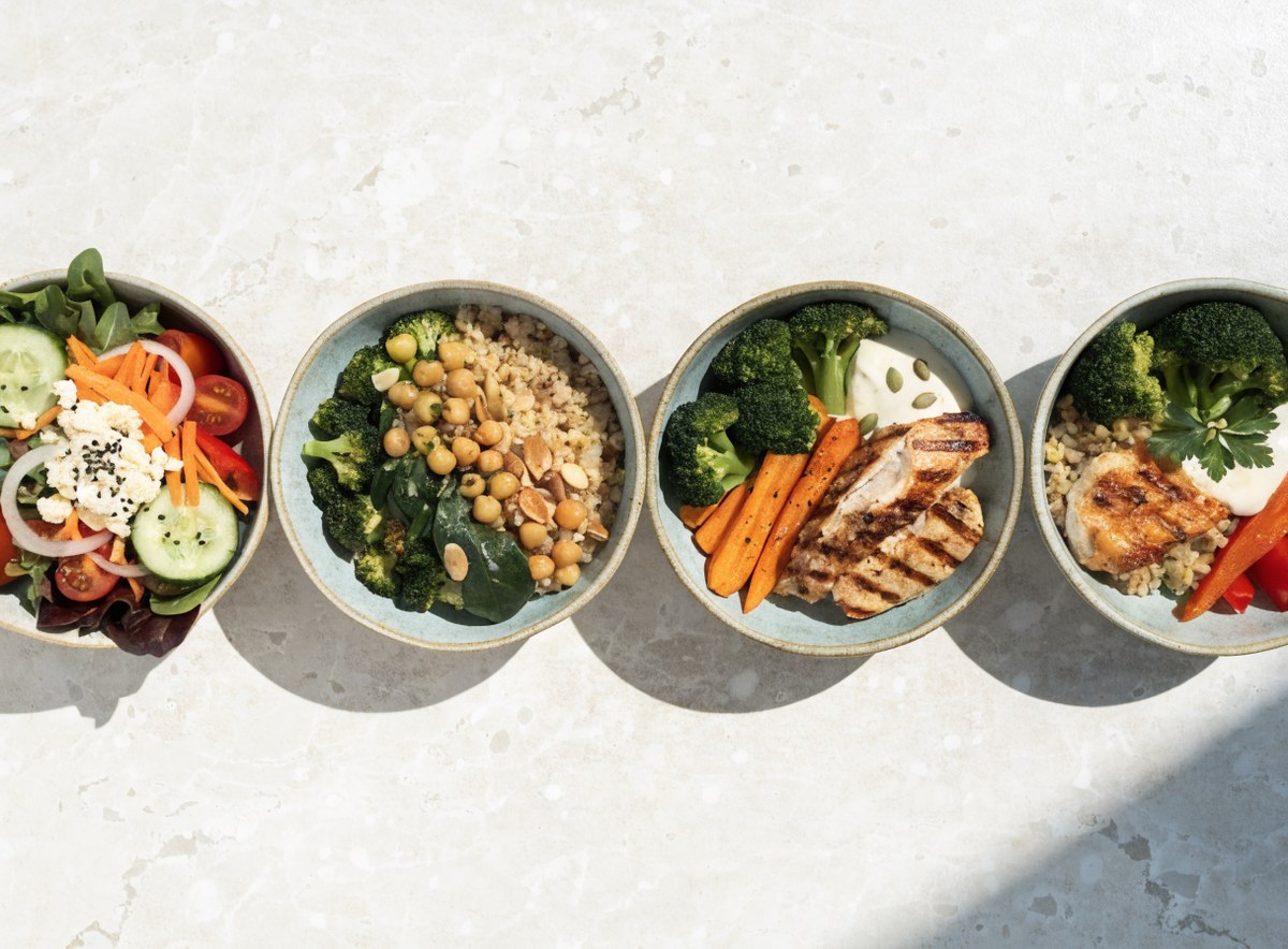A selection of freshly prepared Daily Fuel meals for catering.